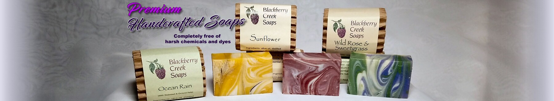 Premium Handcrafted Soaps - Completely free of harsh chemicals and dyes
